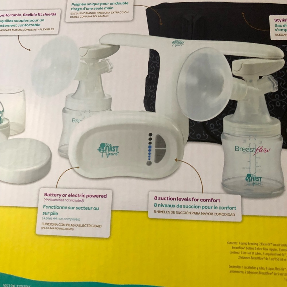 Double electric breast pump